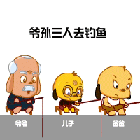 爷仨去钓鱼