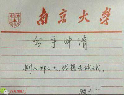 分手申请书